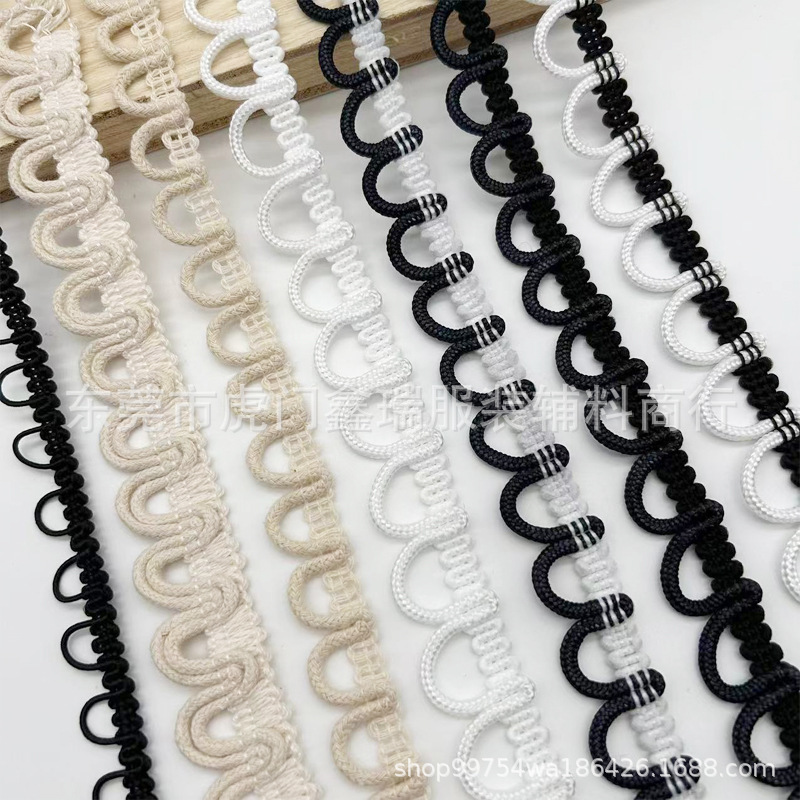 High-end new color unilateral arch semi-circular clothing lace DIY coat bags home accessories wholesale
