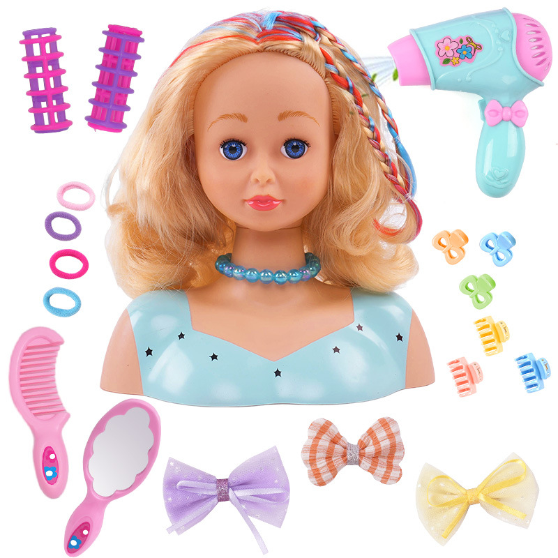 Amazon play House media-longitud traje de muñeca peine pelo puede hacer secador de pelo peluquería modelo de simulación de juguete al por mayor