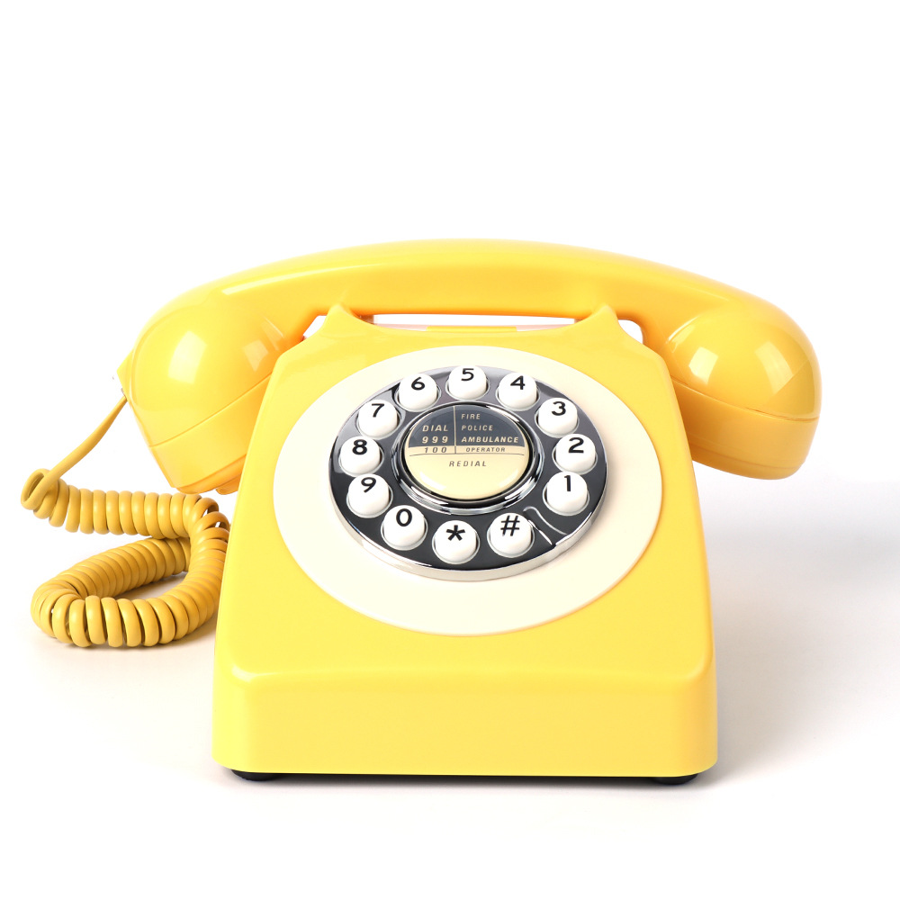 Teléfono retro transfronterizo, teléfono de botón, teléfono fijo, para habitación de huéspedes, oficina, teléfono móvil para el hogar, hotel, estilo antiguo