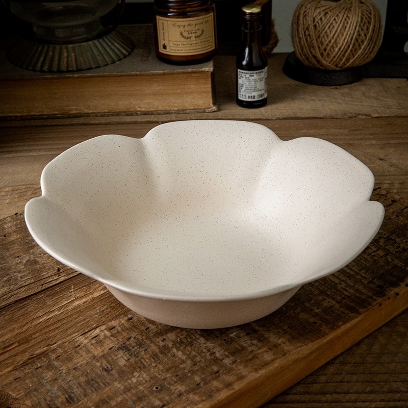 Ike bonito pétalos de 8 pulgadas cuencos de cerámica característicos cuencos de ensalada cuencos de fideos de color sólido cuencos de sopa exportación transfronteriza