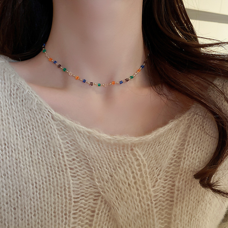 6g Weight Choker Classification 1 Piece Quantity Daily Occasion Alloy Material Geometric Pattern Women'S Gender Plating Design Pastoral Style Pastoral Geometric Alloy Choker Wholesale 1