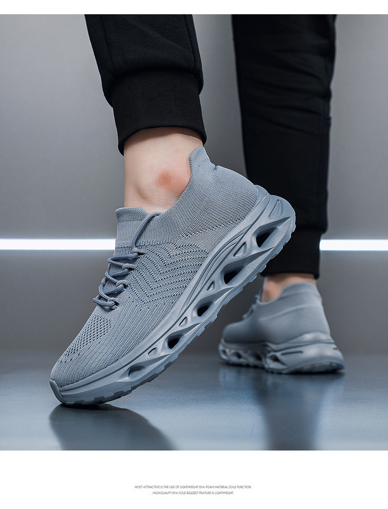 Popular Cross-border Plus-size Men's New Mesh Breathable Walking Shoes, Lightweight Height-increasing Thick-soled_vogvips.com