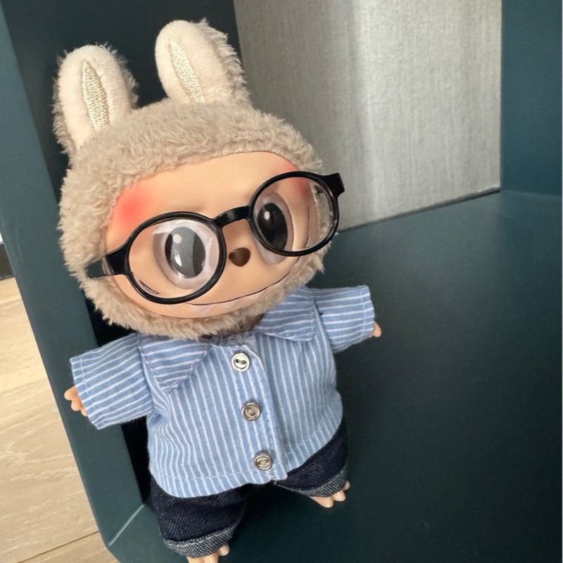 前方高能拉布布毛绒公仔娃衣衬衫套装labubu衣服|undefined