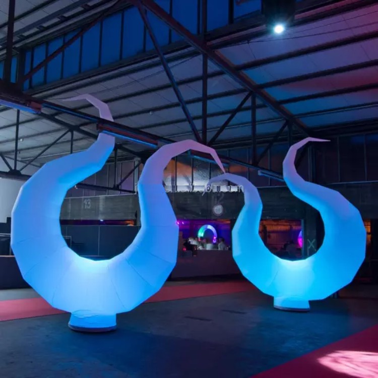 婚礼装饰充气鸟发光天鹅装饰气模 灯光白色天鹅充气模型