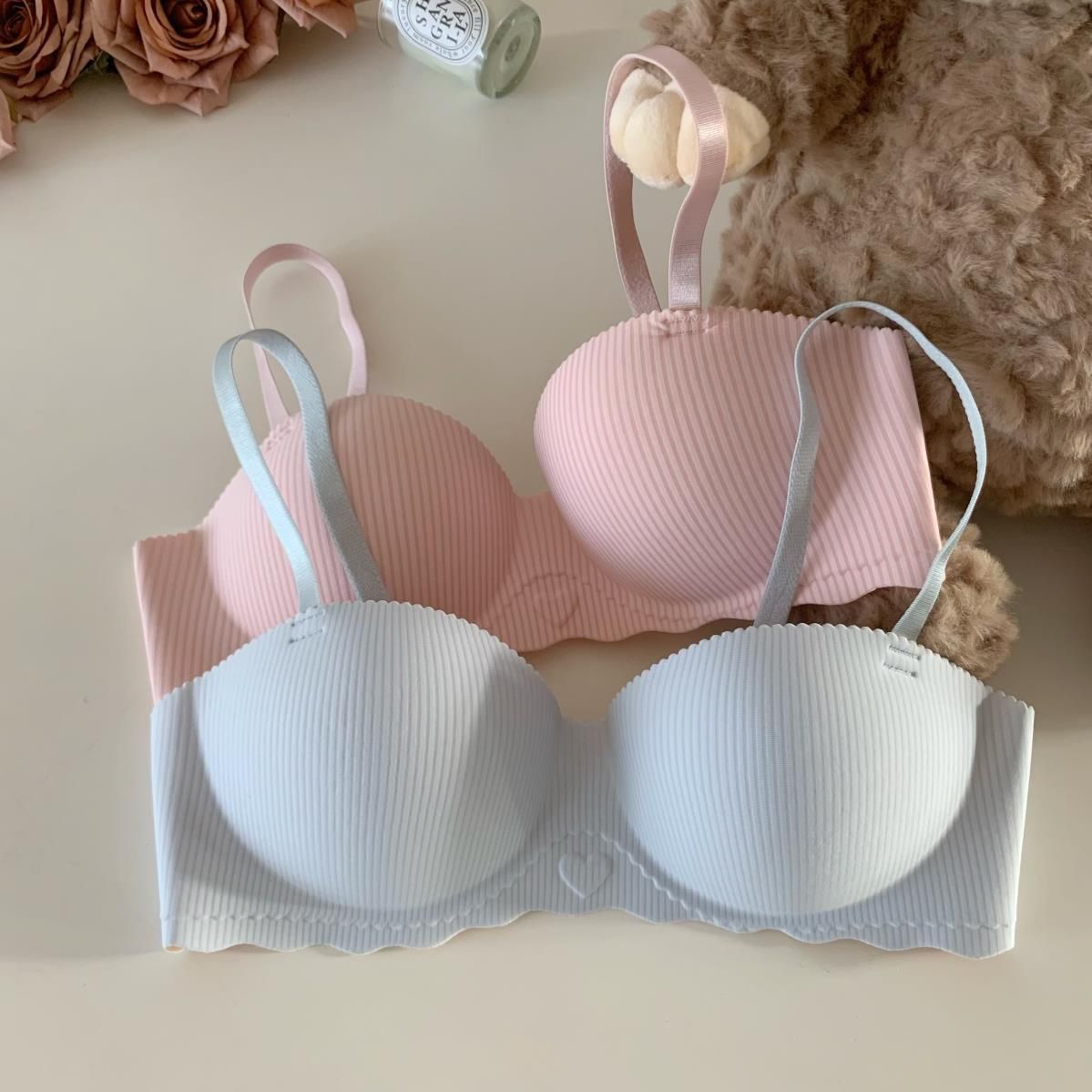 All Seasons Season Solid Color Lady Sexy Nylon Sponge Side Breast Reduction Comfort All Seasons Bralette
