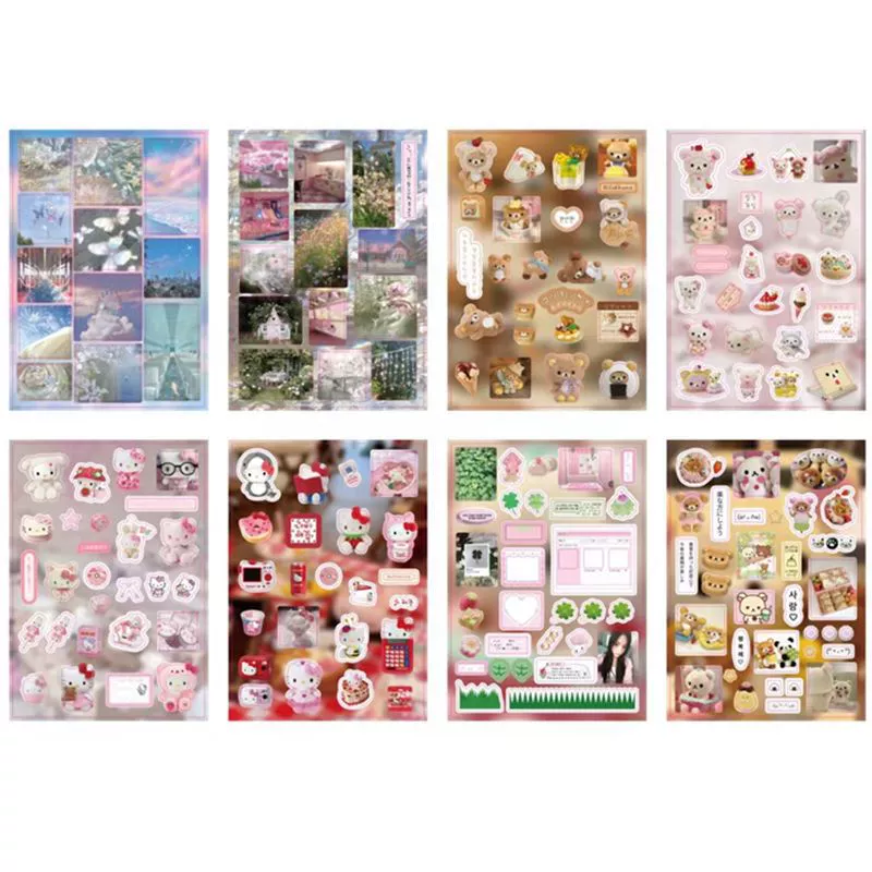 42 штуки без повторяющихся наклеек на пленку, Senbeel Clover Kitty, Easy Bear West Tomato Ancient Morning Wind Patch