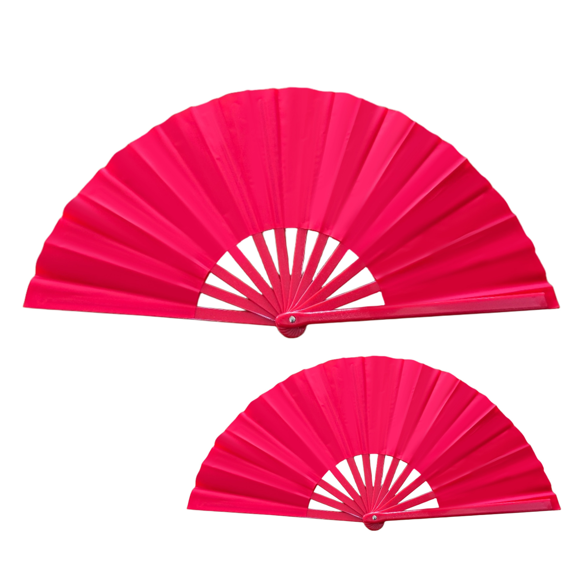 Abanico Plegable de Kung Fu de 33 cm de Plástico para Danza y Artes Marciales