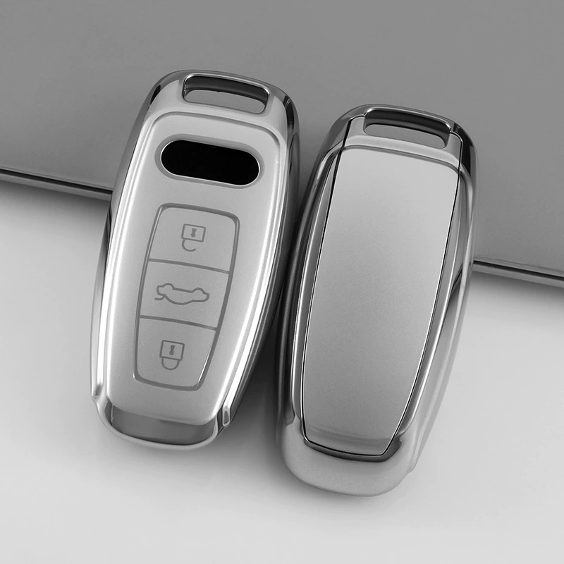Подходит для 2024 Audi A6L Чехол для ключа 23/22 Новый A6 Flow Silver Защитный комплект для автомобильного ключа