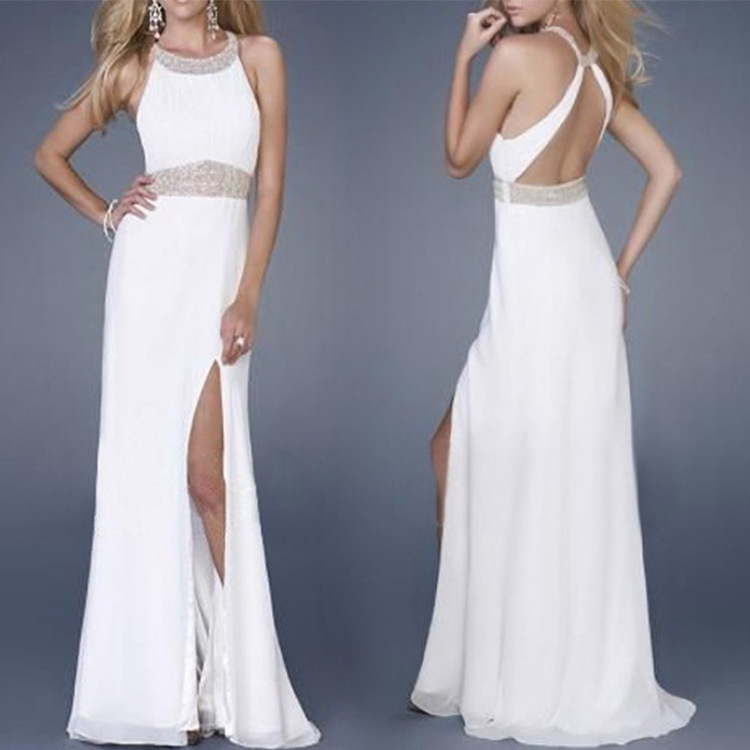 2022 Paige T-shirts Gradient brand Korean Edition . one word wedding white Evening dress wholesale