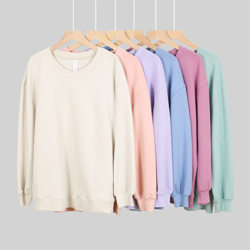 Lulu Style Yoga Wear Air Layer Long Round Neck Sweatshirt for Women High Elasticity Loose Fit Sports Ovz Long Sleeve