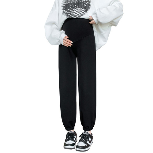  New Maternity Pants Spring and Autumn Outer Casual Pants Winter Plush Velvet Warm Large Size Adjustable Legs