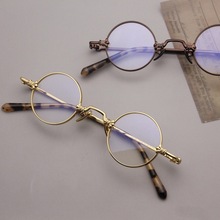 复古圆框民国风正圆眼镜框个性厚圈太子圆眼镜架男女金属近视架