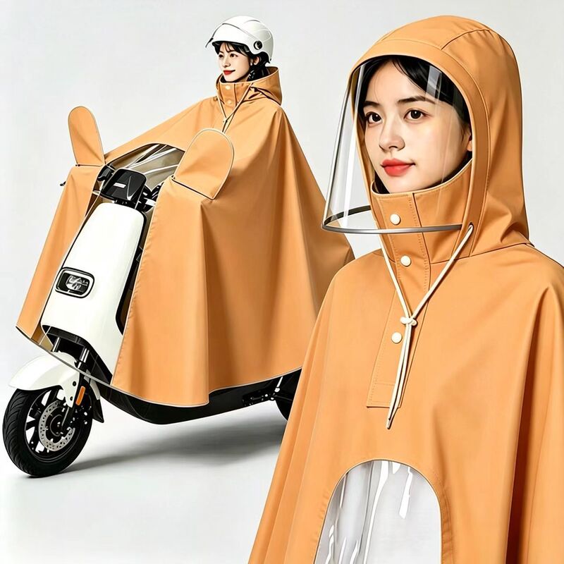 【Large Face Shield】Single-person electric vehicle raincoat, full-body protection against heavy rain, suitable for riding electric scooters and motorcycles