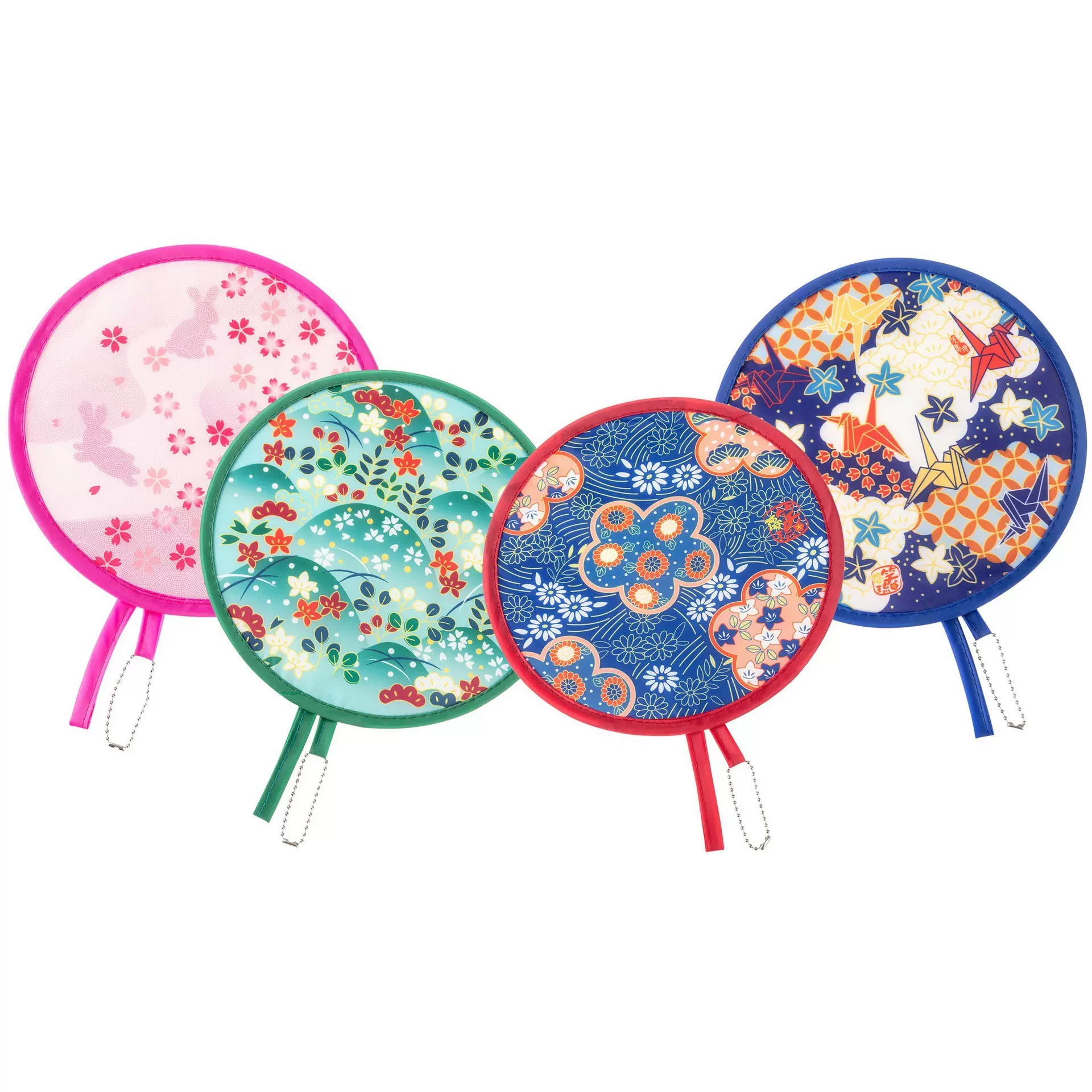 扇子日式折叠扇团扇迷你便携儿童卡通小扇子圆扇随身折扇夏季广告