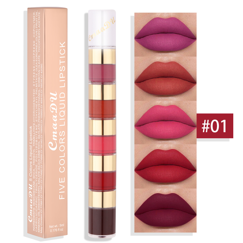 Check it out! Link Disclaimer - Exclusive for Foreign trade :CmaaDu 5-color Long-lasting Lip Gloss undefined