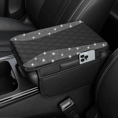 armrest box pad for women, Armrest box - black-diamond