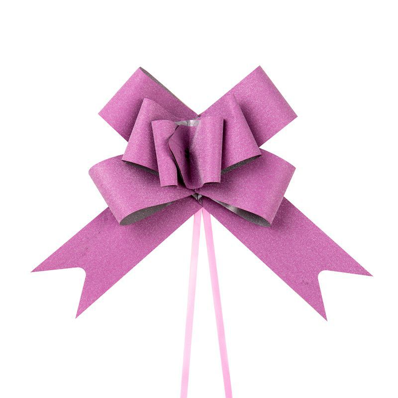 Comercio exterior transfronterizo 50 brillo brillante arco de cristal flor tirada a mano regalo de Navidad flor embalaje cinta tirar flor