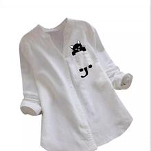 Z 13442 Printed Cotton Linen Shirt ӡ��������� ŷ���羳