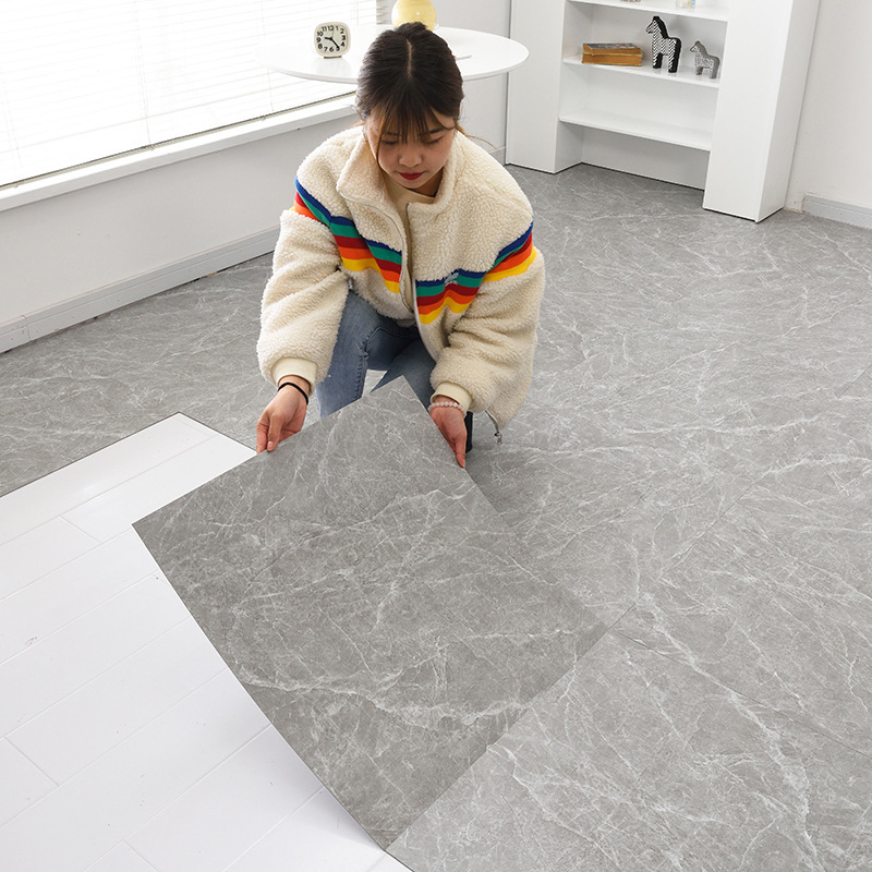 Kitchen Floor Stickers Self-Adhesive Waterproof Floor Stickers Bathroom Non-Slip Bathroom Tile Floor Renovation Floor Mat Stickers