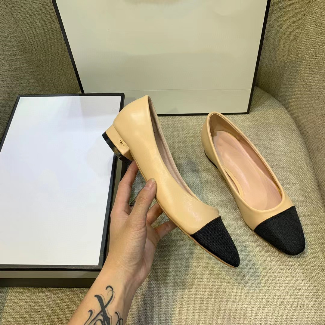 Apricot Flat Pumps