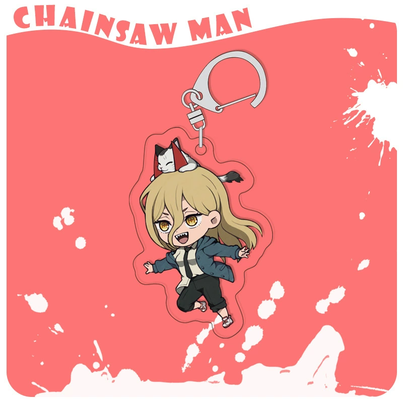 Chainsaw, acrylic keychain, double-sided pendant, 4mm