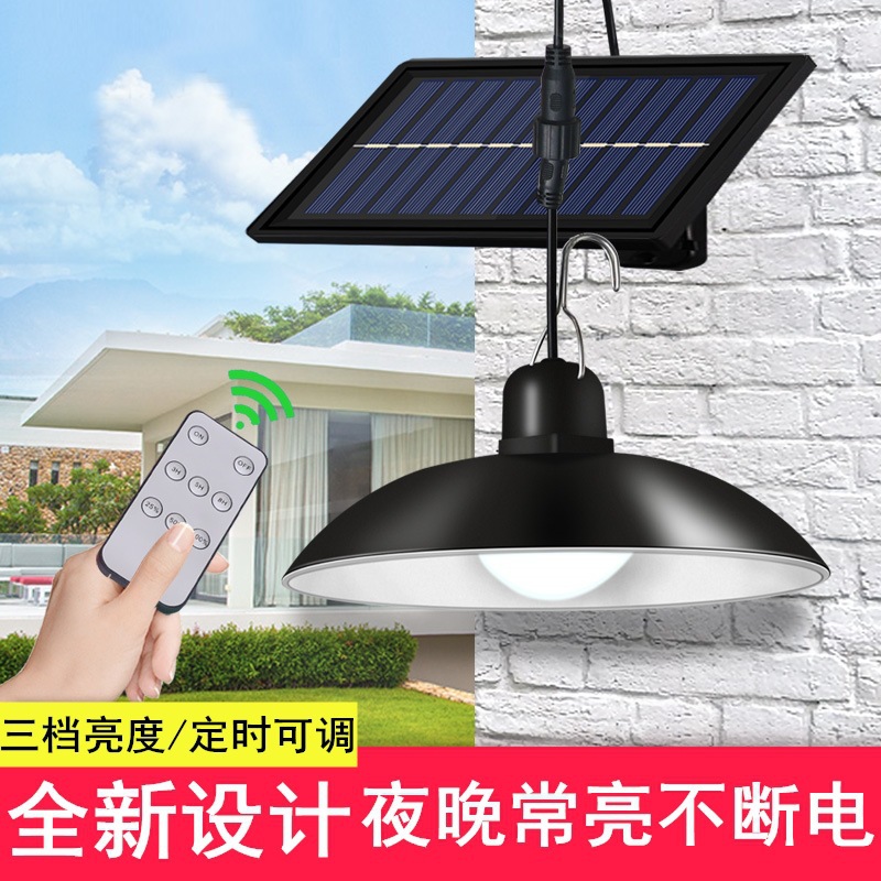 Transfronteriza nueva lámpara solar al aire libre LED lámpara paisaje patio jardín pasillo impermeable control remoto lámpara colgante