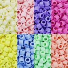 6*5mm亚克力桶珠手工材料圆柱体串珠散珠手链发辫编织diy饰品配件