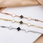 新款四叶草钛钢手链女轻奢精致气质个性配饰简约百搭钛钢手链饰品