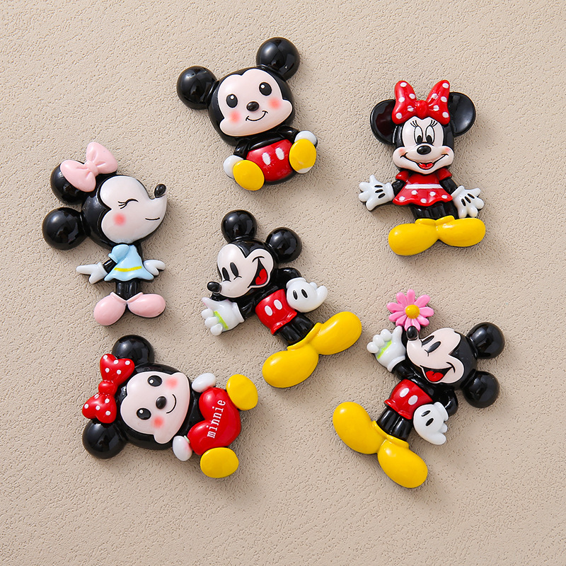 Large Cartoon Mickey Minnie Cream Glue Diy Hairpin Side Clip Water Cup Storage Box Hole Shoes Resin Accessories Large Cartoon Mickey Minnie Cream Glue Diy Hairpin Side Clip Water Cup Storage Box Hole Shoes Resin Accessories