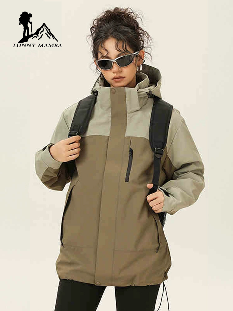 Super hermosa ropa de asalto mujer 3 en 1 desmontable 2025 nuevo otoño y invierno al aire libre pareja de montaña chaqueta a prueba de viento hombre