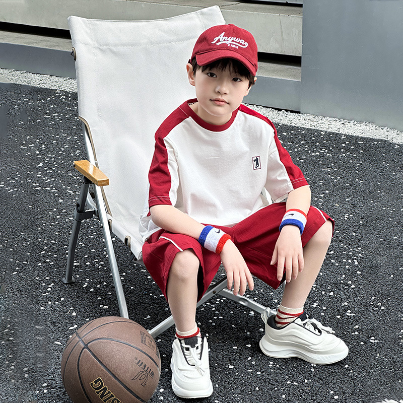 Boys' Summer Outfit 2026 New Summer Children's Short-Sleeve Sportswear Boys' Thin Quick-Dry Two-Piece Set Wholesale Boys' Summer Outfit 2026 New Summer Children's Short-Sleeve Sportswear Boys' Thin Quick-Dry Two-Piece Set Wholesale