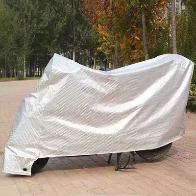 Waterproof windproof cover, rainproof canopy, motorcycle cover, electric vehicle sun and rain protection cover, raincoat, electric scooter sunshade cloth (Car clothing) - 5xl-silvers-no-ear-thickenedapplicable-to-16m