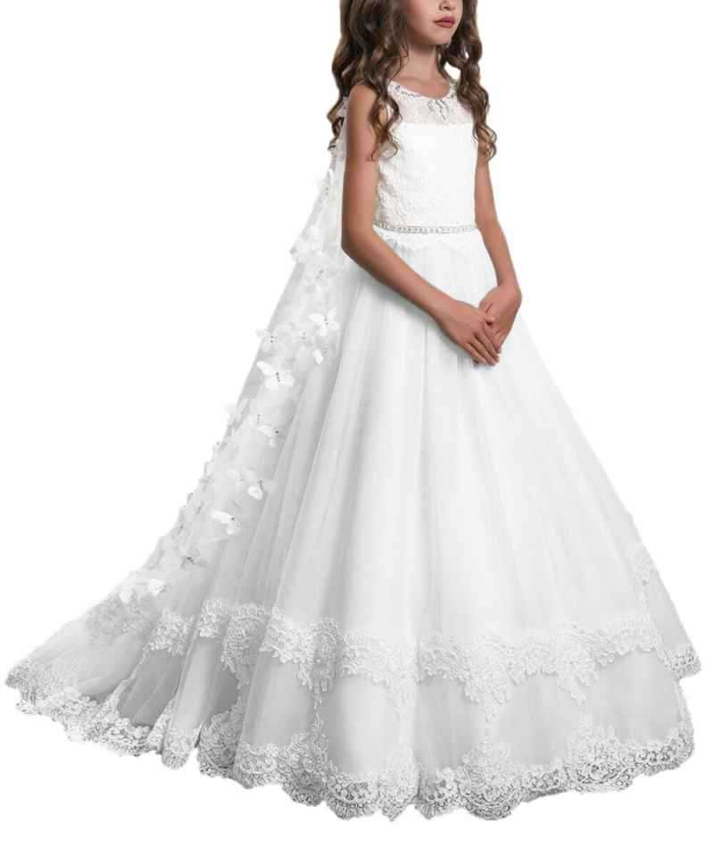 Comercio exterior europeo y americano nuevo diamante de hadas encaje arco bola niña rendimiento vestido novia pettiskirt