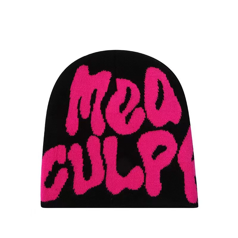 knitted winter beanie, woolen hip-hop style, unisex warm hat, multiple color patterns