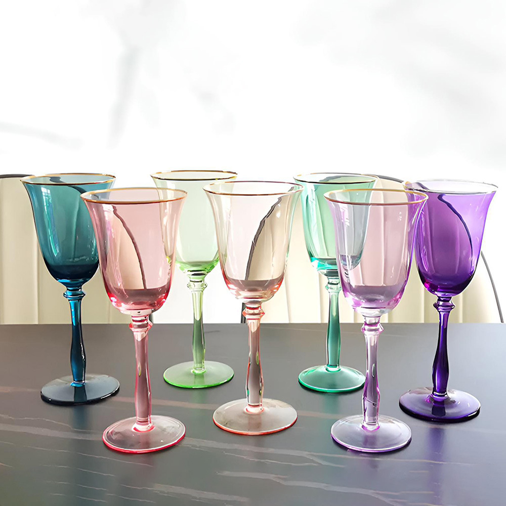 Jin Baijia copa de color creativo copa de vino Mesa copa de champán copa de cóctel de alto aspecto vidrio