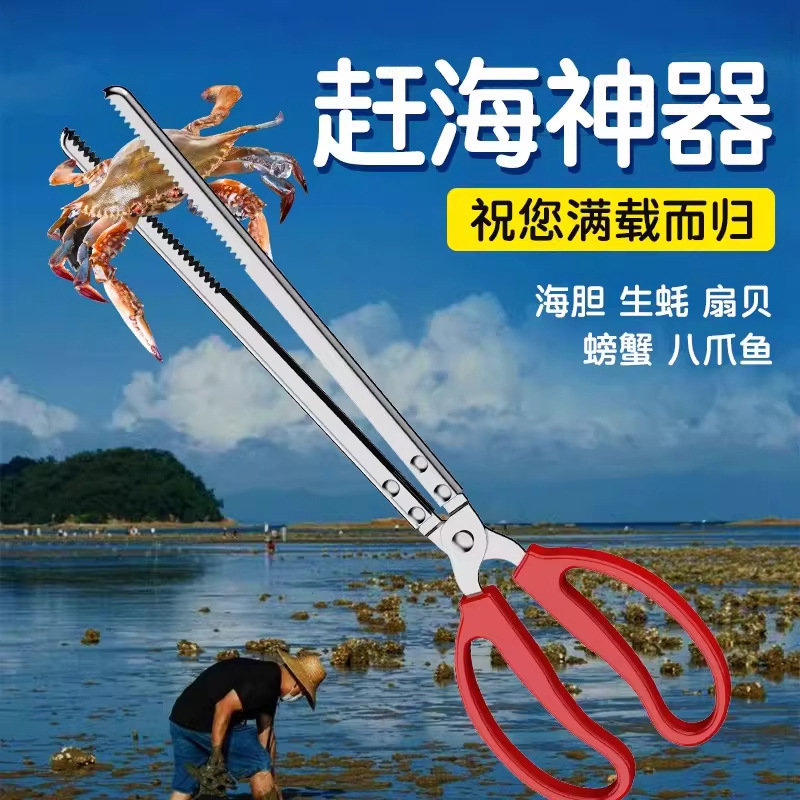 Sea Fishing Tool Gadget: Eel Clip, Eel Pliers, Loach and Crab Tongs, Non-Slip Fish Catching and Lobster Catching Tool, Cleaning Tool