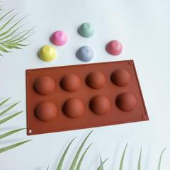 8連小半圓433巧克力模具食品級烘焙用品DIY餅乾模蛋糕模具