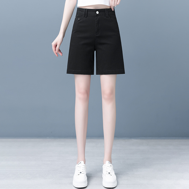 Women's Denim Shorts 2026 Summer New High-Waisted Straight Thin A-Line Casual Wide-Leg Hot Pants Women's Denim Shorts 2026 Summer New High-Waisted Straight Thin A-Line Casual Wide-Leg Hot Pants