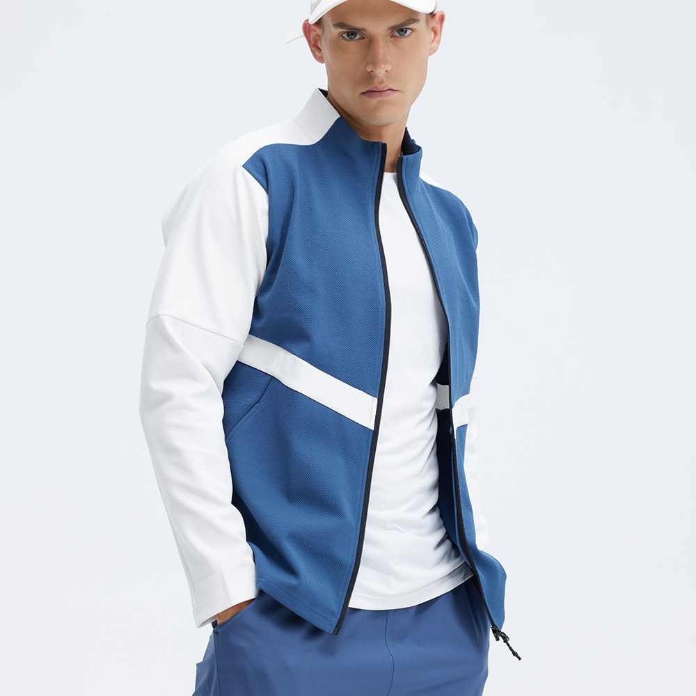 Deportes al aire libre ropa casual abrigo de secado rápido para hombres y mujeres ropa de tenis fitness Top moda collar cremallera manga larga Otoño e Invierno