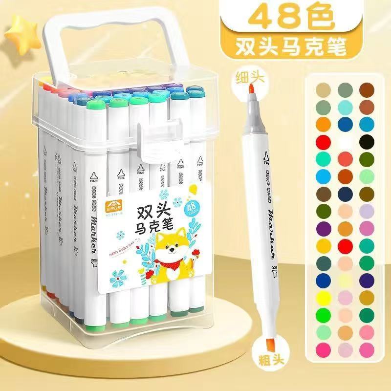 36 colores acuosos de doble cabeza lavable marca de pluma set de 24 colores pinturas de arte graffiti acuarela pluma mayorista