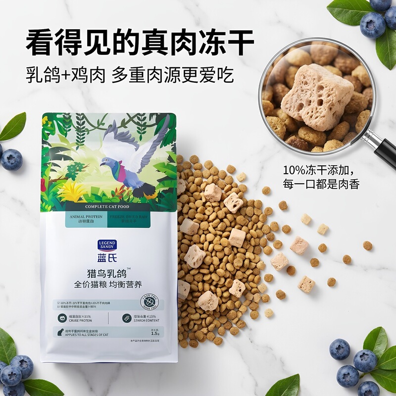 Blue | Low-Temperature Slow-Baked High-Protein Pigeon and Rabbit Meat Baked Cat Food Suitable for All Stages of Adult Cats and Kittens, Trial Sample. Blue | Low-Temperature Slow-Baked High-Protein Pigeon and Rabbit Meat Baked Cat Food Suitable for All Stages of Adult Cats and Kittens, Trial Sample.