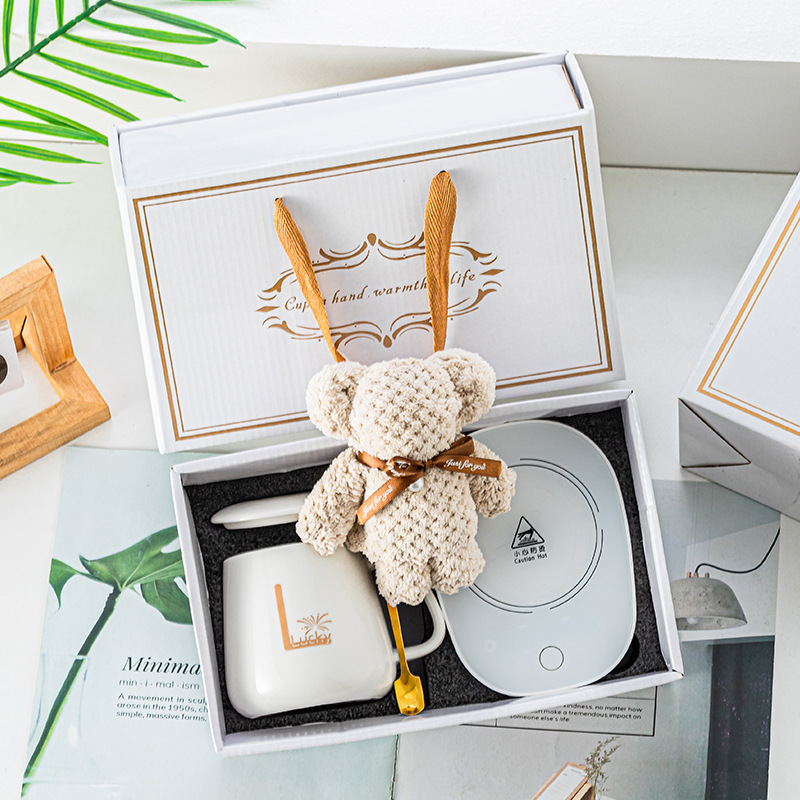 Taza de diamante de cerámica de 55 grados Taza de temperatura constante de alto valor Taza de café Taza de taza Posavasos Taza caliente de aislamiento Taza de agua