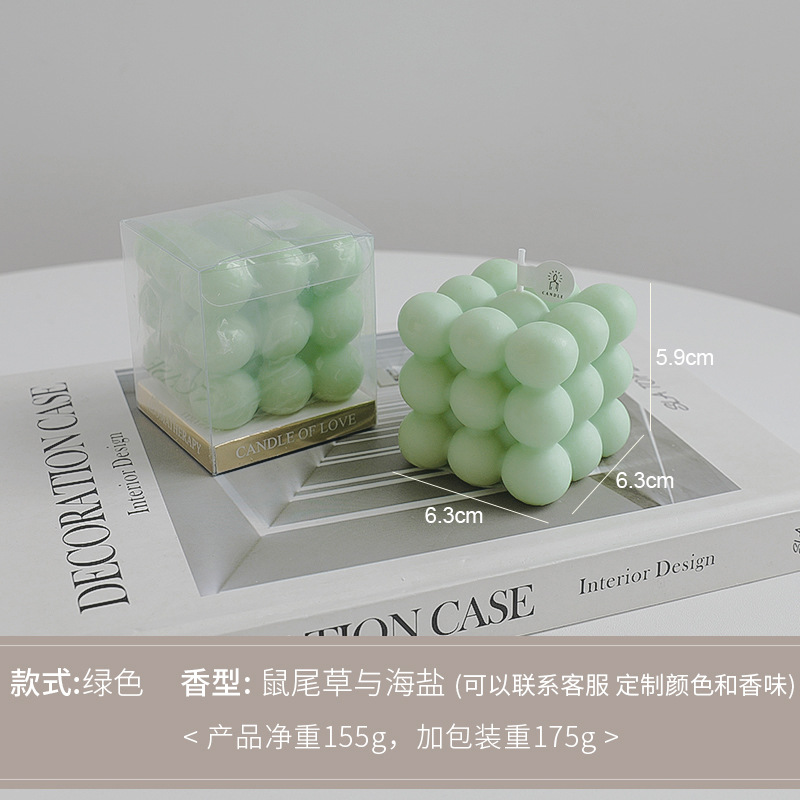 Adornos de fragancias de alta gama, recuerdos creativos, regalos personalizados transfronterizos, velas aromáticas cúbicas hechas a mano