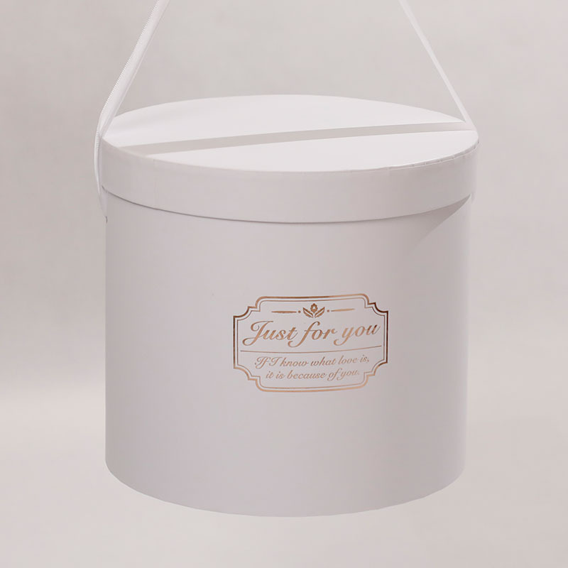 Día de San Valentín chino flor caja redonda cilindro portátil con cubo Mini cubo de la flor caja de regalo en stock