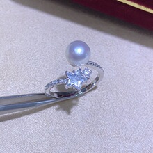 DIY�����y��� S925�y����ǽ�ָ���� �r��ָ�h�y� ��7-9mm����