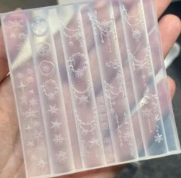 Molde de manicura amor arco en relieve flor ornamentos molde abrasivo alta permeabilidad estereoscópica DIY decoración molde de silicona