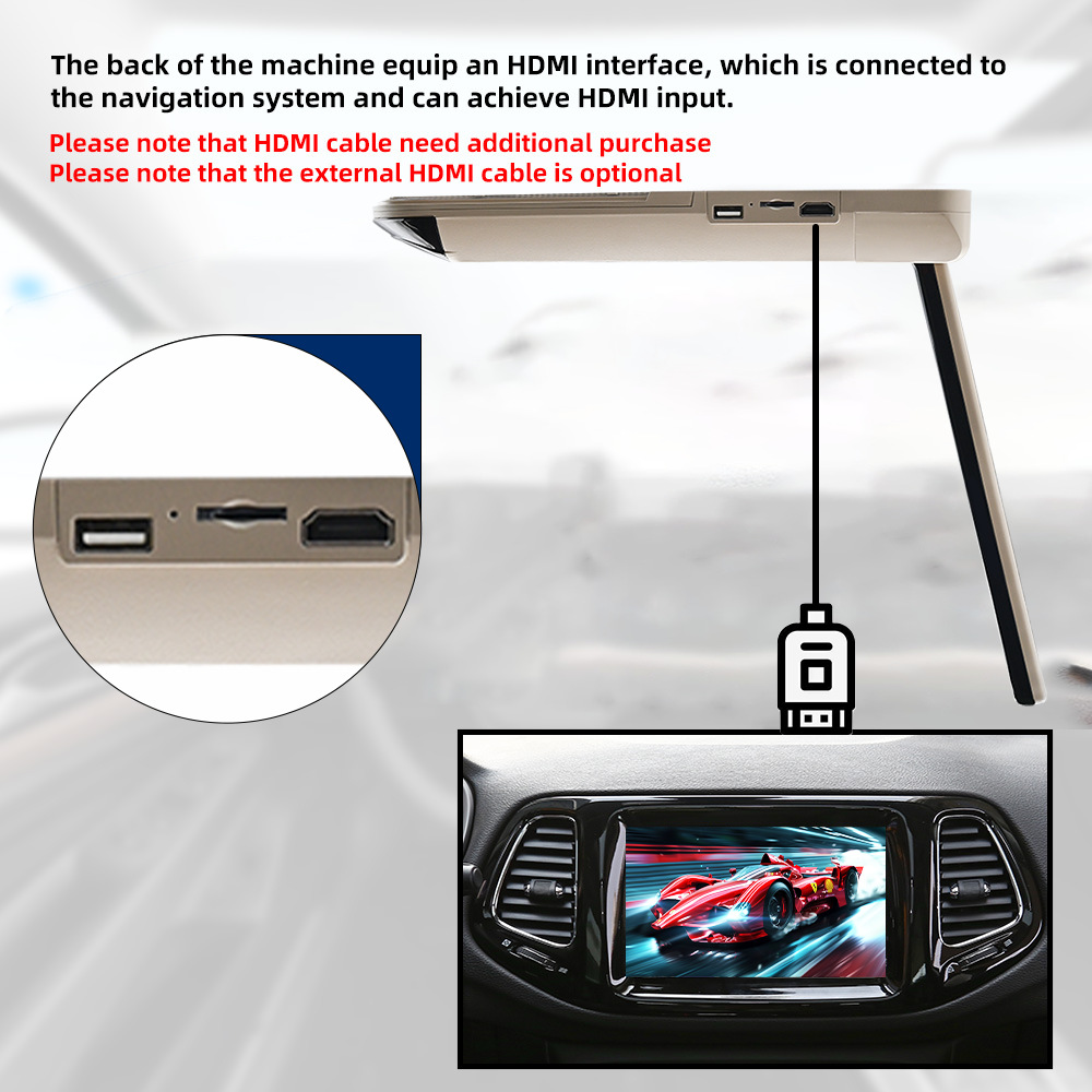 13.3inch General Purpose Business Car Bus Car Tv Monitor Ips High Brightness Screen Mp5 Player with HDMI