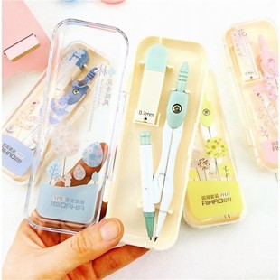 Hobby compasses ruler suit primary and secondary school students examination drawing ruler triangle protractor ruler 8-piece set