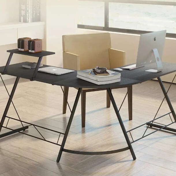Cross-Border Foreign Trade Style Simple L-Shaped Office Desk Desktop Computer Desk Corner Home Workstation Computer Gaming Desk