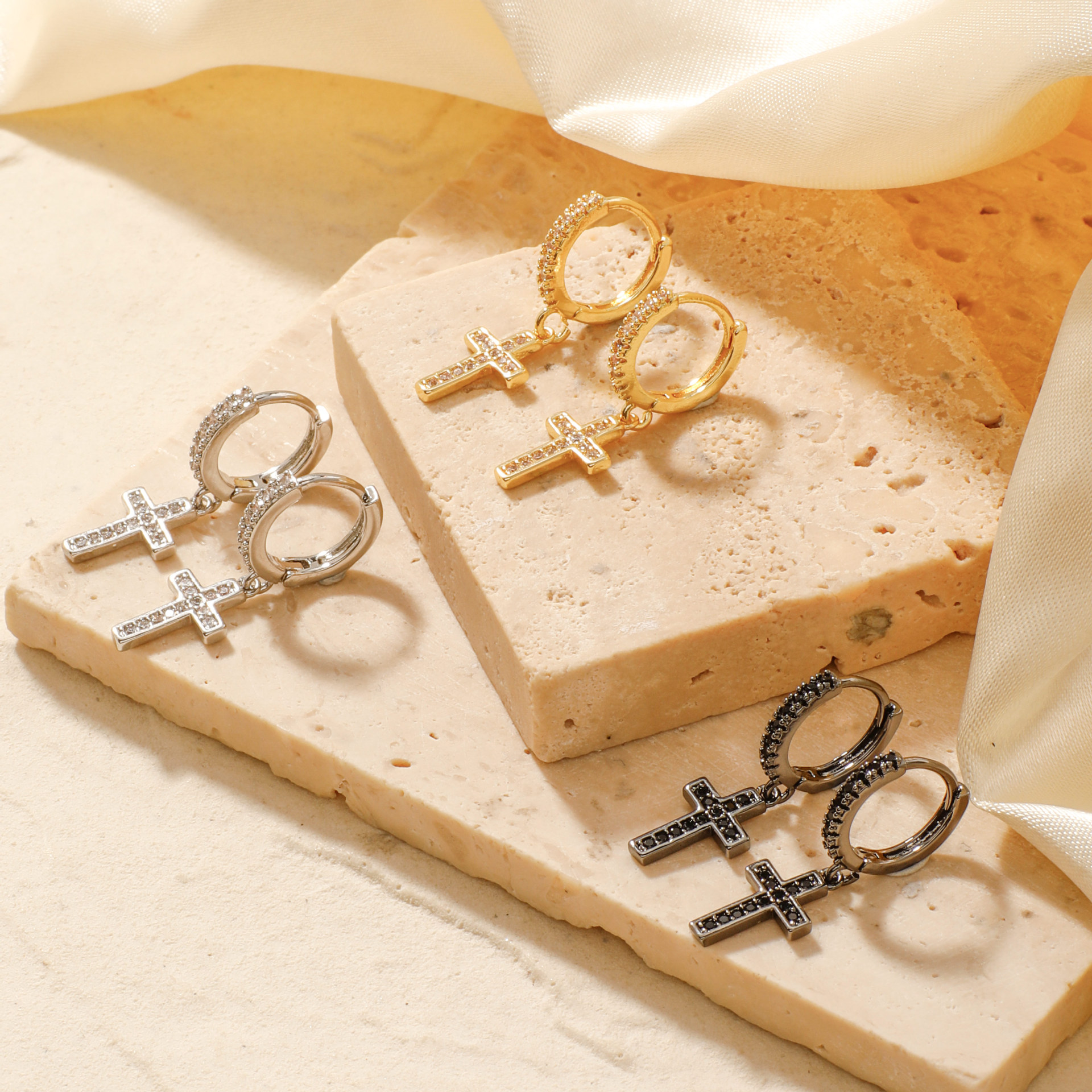classic brand elegant universal earrings with zircon